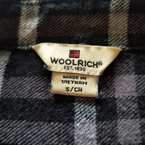 Woolrich Black/White Plaid Button Down Flannel - Picture 7 of 7